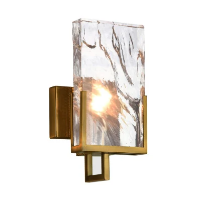 Бра Cloyd MINERAL W1 / выс. 30 см - хрусталь - латунь темная (арт.20098)