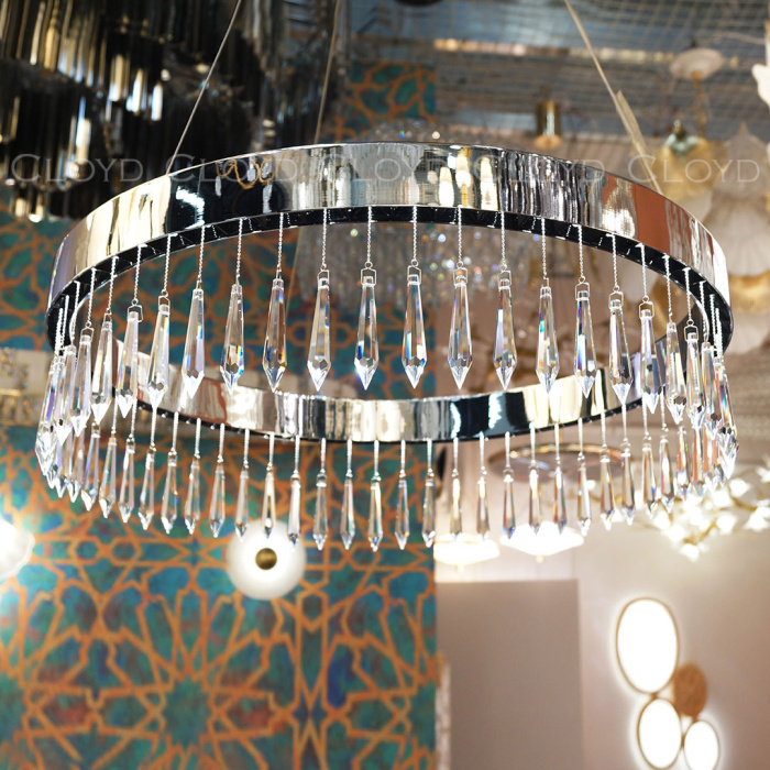 Подвесной светильник светодиодный с хрустальными подвесками Cloyd Misima 11262
