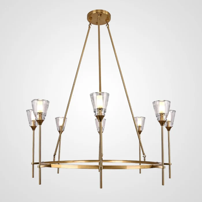 Люстра TORCHE DE VERRE Round Chandelier 8 ImperiumLoft