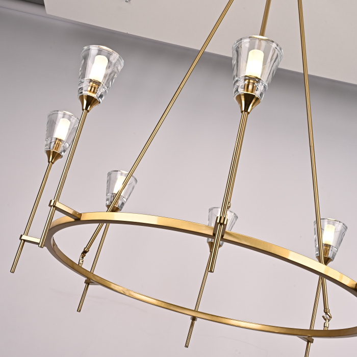 Люстра TORCHE DE VERRE Round Chandelier 8 ImperiumLoft
