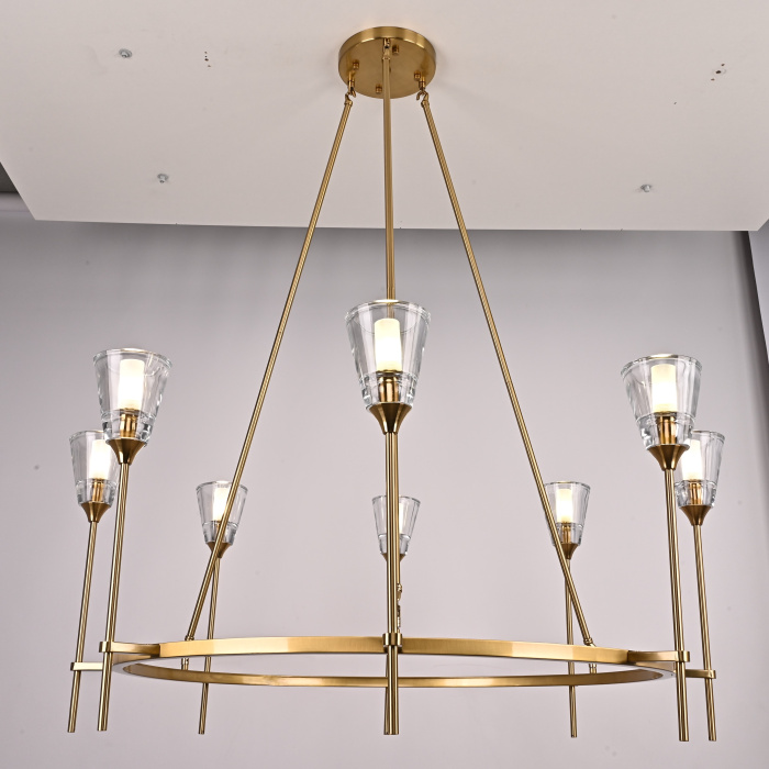 Люстра TORCHE DE VERRE Round Chandelier 8 ImperiumLoft