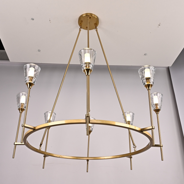 Люстра TORCHE DE VERRE Round Chandelier 8 ImperiumLoft