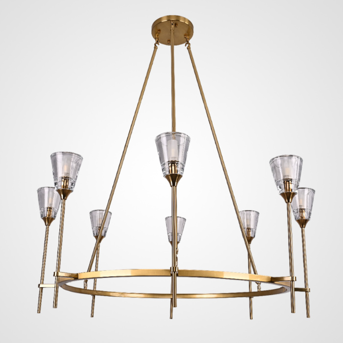 Люстра TORCHE DE VERRE Round Chandelier 8 ImperiumLoft