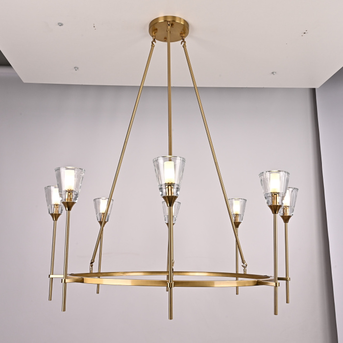 Люстра TORCHE DE VERRE Round Chandelier 8 ImperiumLoft