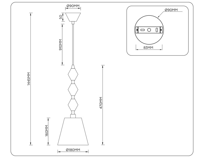 Подвесной светильник HIGH LIGHT AMBRELLA LIGHT LH75405