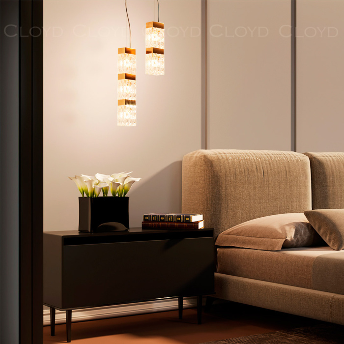 Подвесной светильник Cloyd CORUND-A P2 / выс. 30 см - латунь (арт.10682)