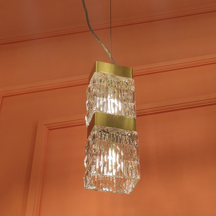 Подвесной светильник Cloyd CORUND-A P2 / выс. 30 см - латунь (арт.10682)