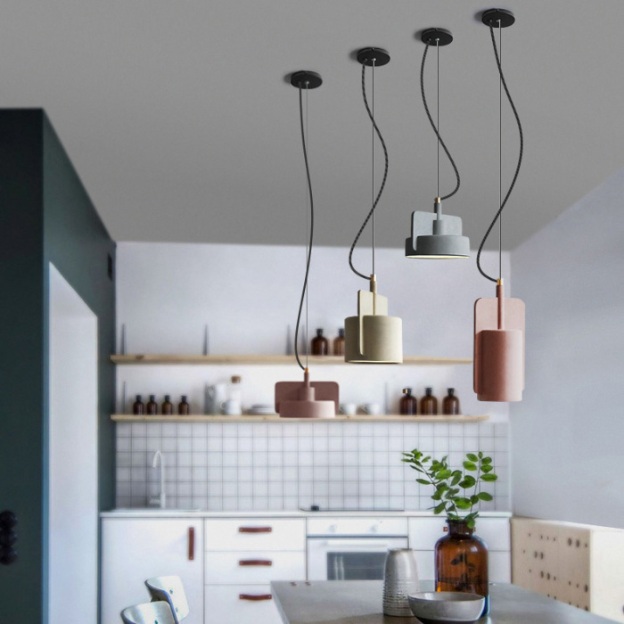 Подвесной бетонный светильник SKOVL C Серый ImperiumLoft