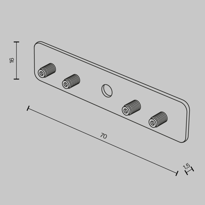 Коннектор прямой для круглого шинопровода Basity Maytoni TRA172C-R-11B