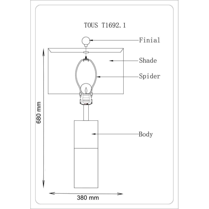 Настольная лампа Lucia Tucci TOUS T1692.1