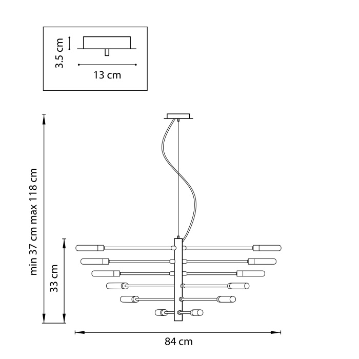 Подвесная люстра RAGNO LIGHTSTAR 733127