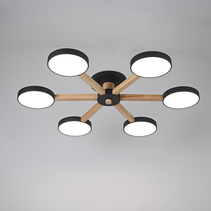 Потолочная люстра TURNA 6 Black ImperiumLoft