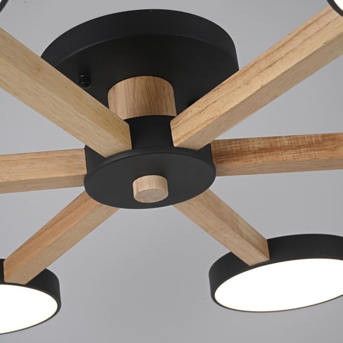 Потолочная люстра TURNA 6 Black ImperiumLoft