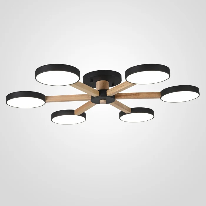 Потолочная люстра TURNA 6 Black ImperiumLoft