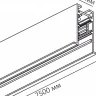 Шинопровод встраиваемый Led Technology SPACE V TRACK W