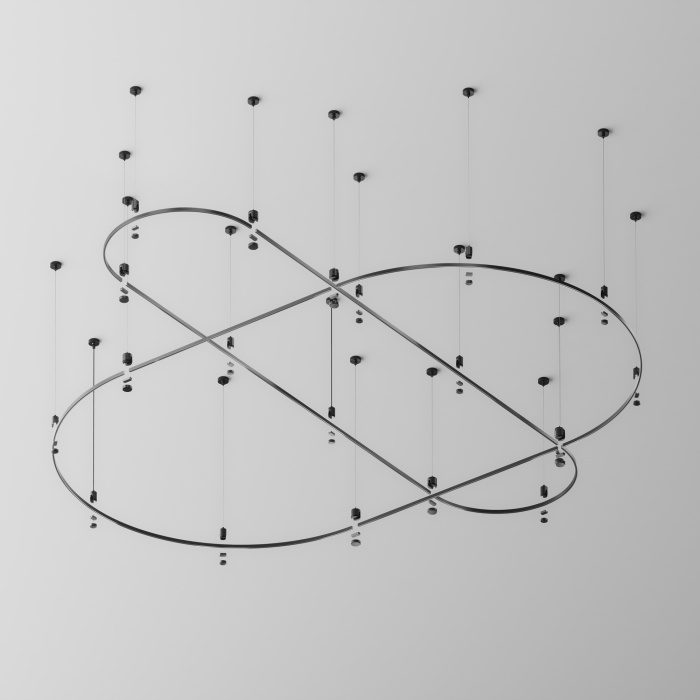 Шинопровод круглый из полукругов Maytoni Busbar trunkings Flarity TRX154-2SR-D1500-B