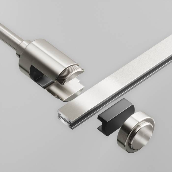 Крепление настенное Wall одинарное удлиненное Flarity платина Maytoni TRA155CW-SL1-PT