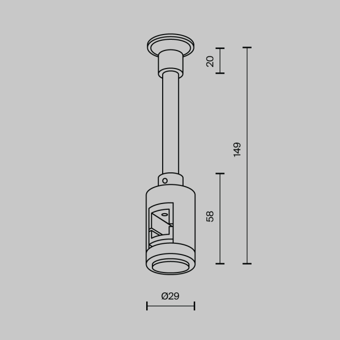 Крепление настенное Wall одинарное удлиненное Flarity платина Maytoni TRA155CW-SL1-PT