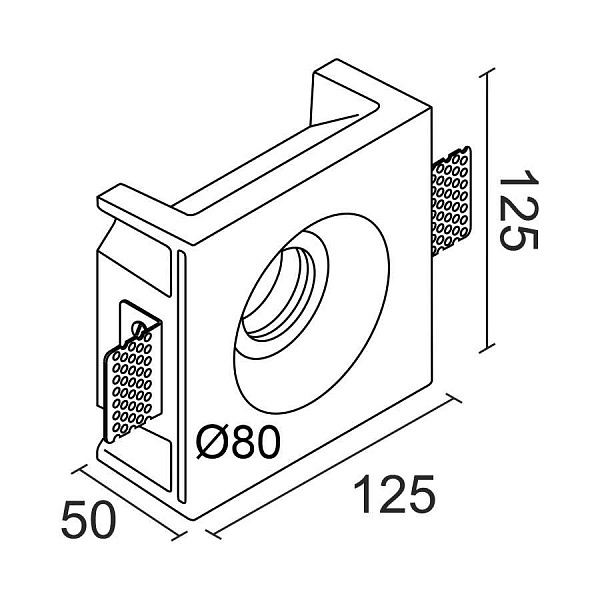 Встраиваемый светильник Ledron LUMI SQ1 125x125 D80