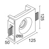 Встраиваемый светильник Ledron LUMI SQ1 125x125 D80