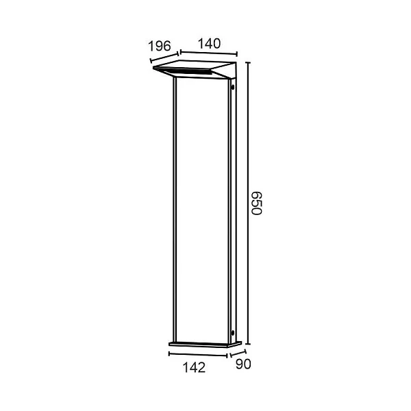 Уличный столб Ledron Timber H6048WD-650