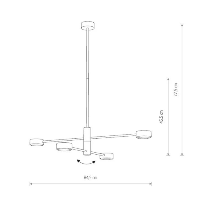 Люстра на штанге Nowodvorski Orbit Black 7945