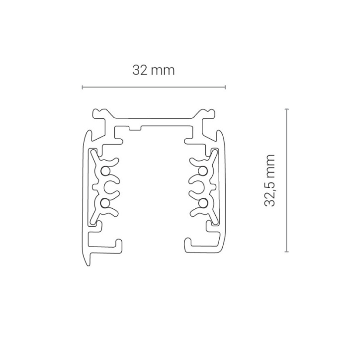 Подвесной/накладной шинопровод для трехфазной трековой системы Nowodvorski Ctls Track White 8715