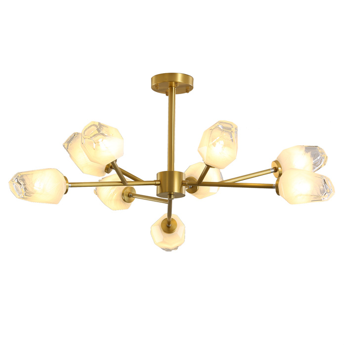 Люстра на штанге Delight Collection KM1245P KM1245P-9 brass