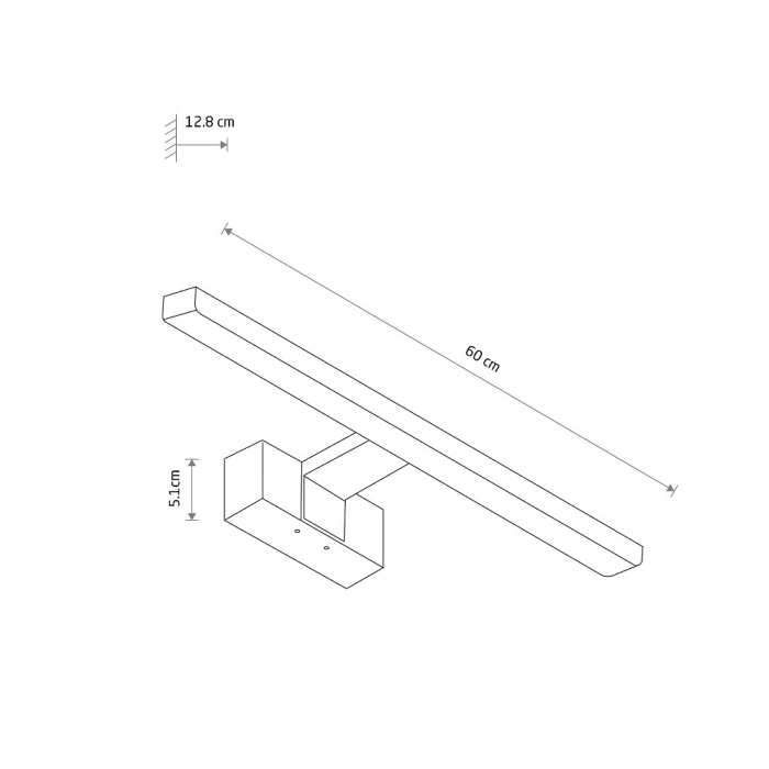 Подсветка для зеркал Nowodvorski Cezanne Led M White 10684