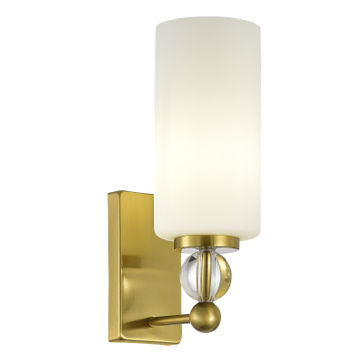 Светильник настенный ST-Luce латунь/белый E27 1*40W SL2003.301.01