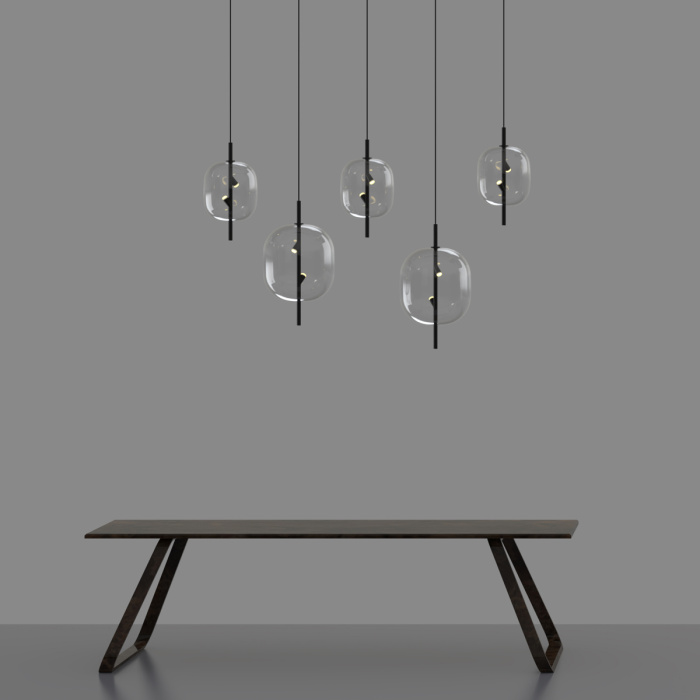 Подвесной светильник Delight Collection 10018P 10018P/1 black/clear