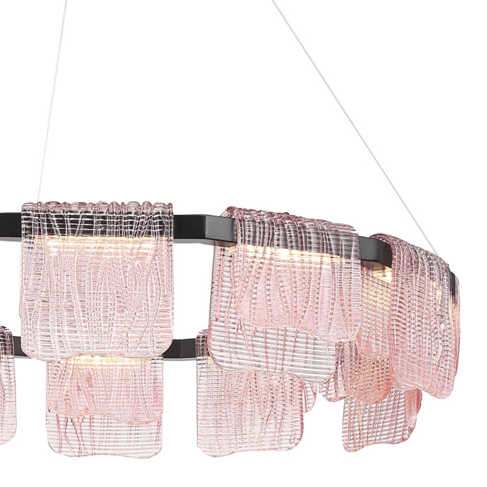 Светильник подвесной ST-Luce черный/розовый LED 1*66W 3000K SL6021.403.66