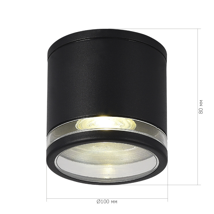 Светильник уличный потолочный ST-Luce черный/белый GU10 1*50W SL9009.402.01