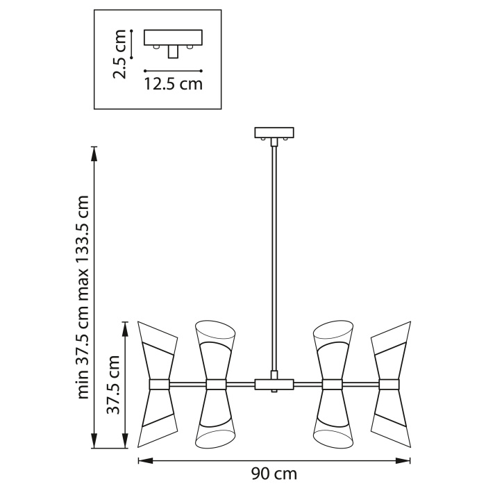 Люстра потолочная Strato Lightstar 817167