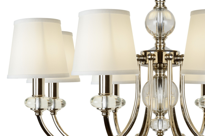 Подвесная люстра iLamp Magic P2344-8 Никель+белый