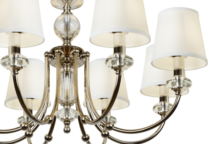 Подвесная люстра iLamp Magic P2344-8 Никель+белый