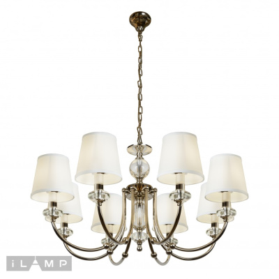 Подвесная люстра iLamp Magic P2344-8 Никель+белый