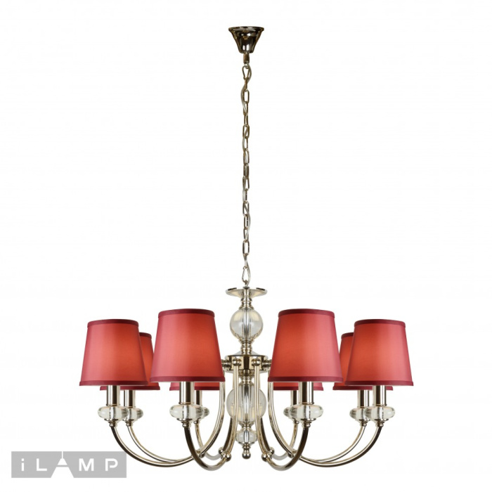 Подвесная люстра iLamp Magic P2344-8 Никель+белый