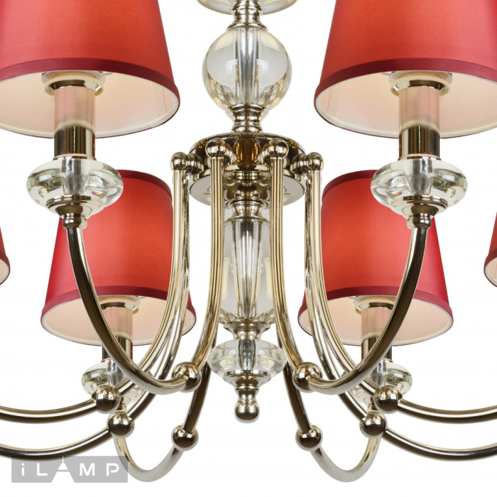 Подвесная люстра iLamp Magic P2344-8 Никель+белый