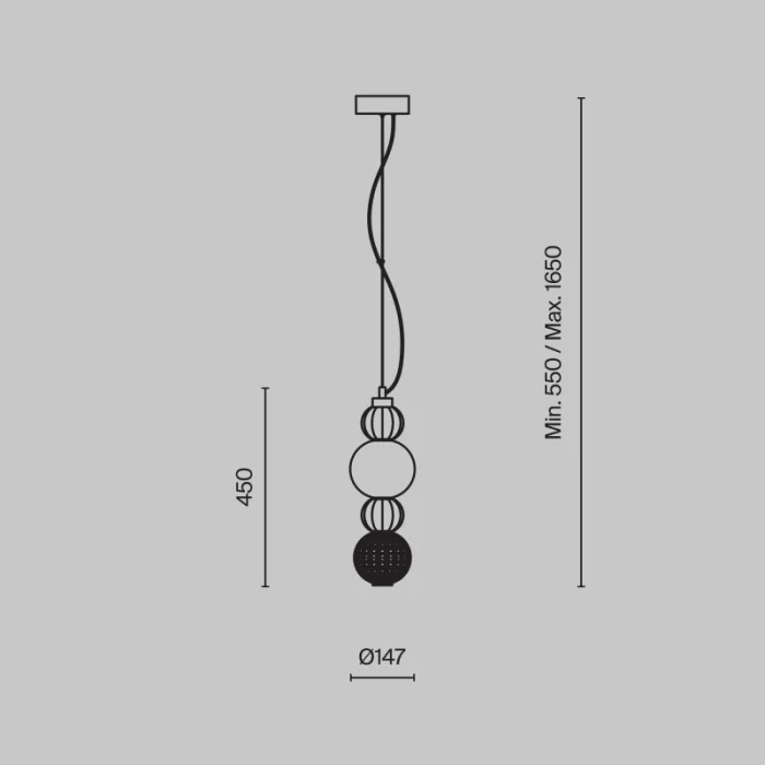 Подвесной светильник Maytoni P069PL-L17G3K