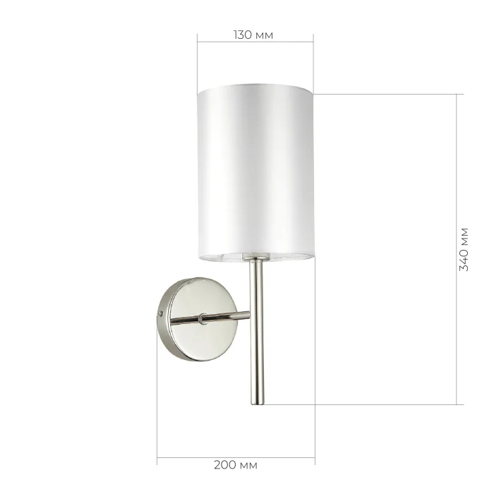 SLE107301-01 Светильник настенный Никель/Белый E14 1*40W
