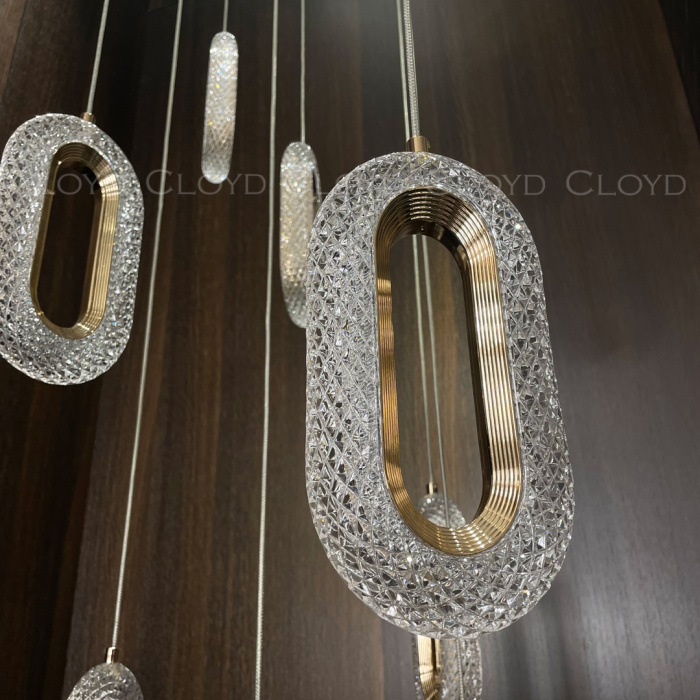 Люстра Cloyd DIOFANT C13 / выс. 280 см - золото (арт.11247)