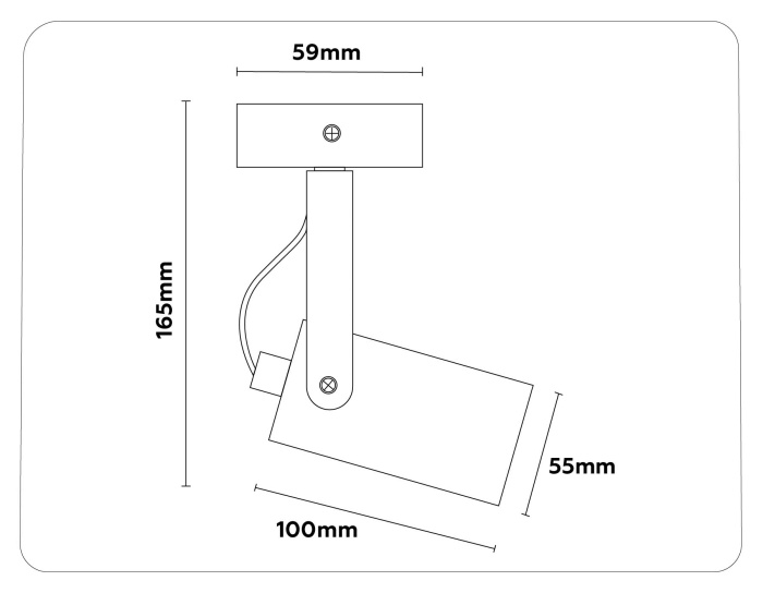 Накладной поворотный спот Ambrella light TA1303
