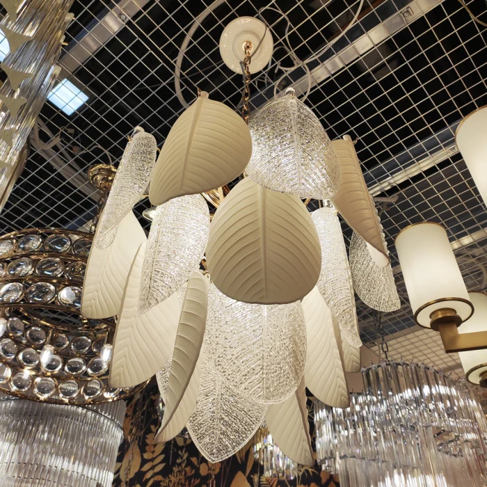 Люстра Cloyd TRAPESUND C12 / Ø48 см - бел.керамика - золото (арт.10661)