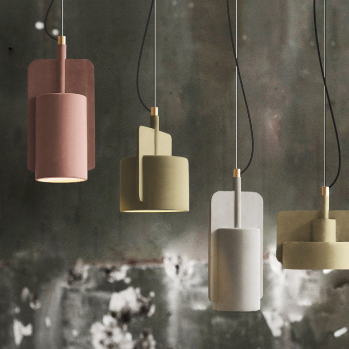 Подвесной бетонный светильник SKOVL C терракот ImperiumLoft