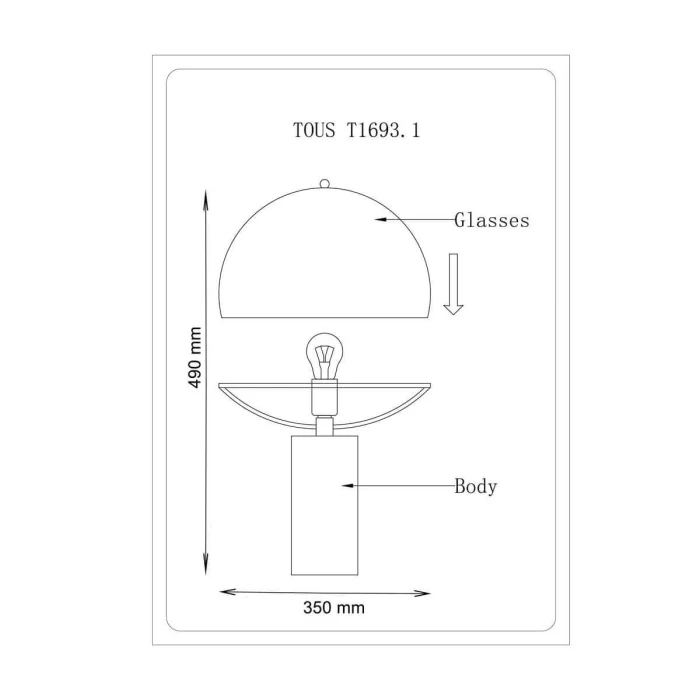 Настольная лампа Lucia Tucci TOUS T1693.1