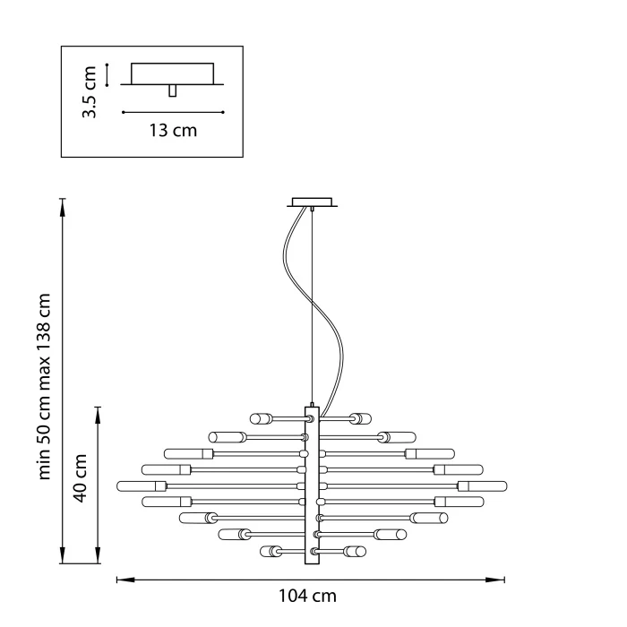Подвесная люстра RAGNO LIGHTSTAR 733187