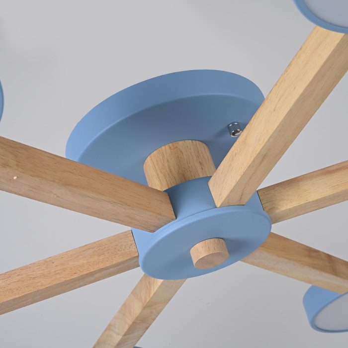 Потолочная люстра TURNA 6 Blue ImperiumLoft