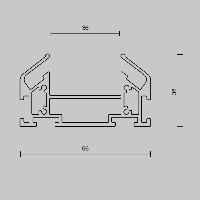 Профиль для монтажа Unity в натяжной ПВХ потолок, 2м Maytoni TRA001MP-112S