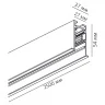 Шинопровод встраиваемый Led Technology SPACE V TRACK B